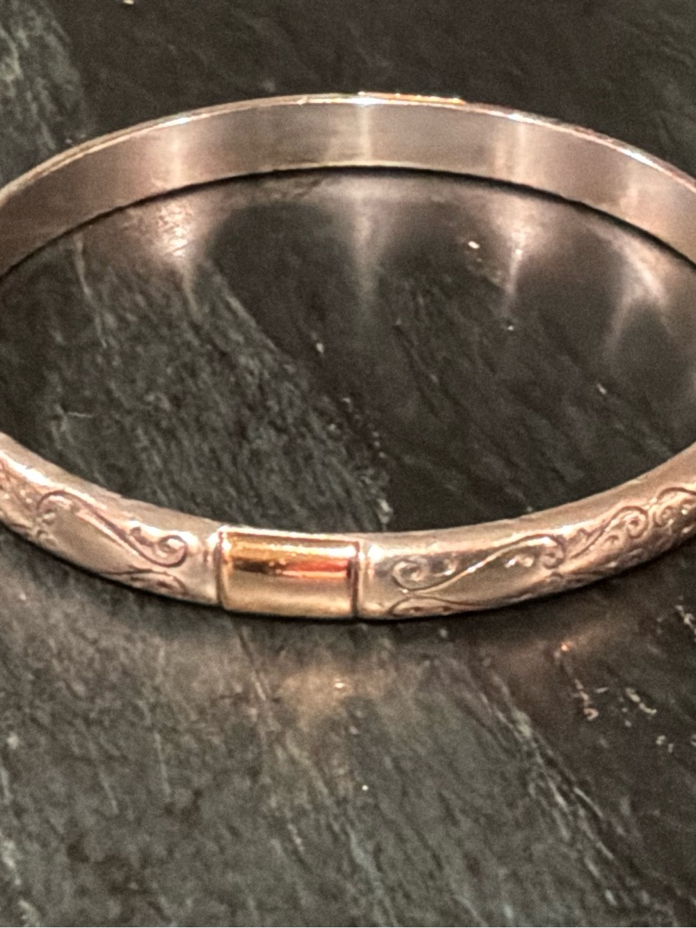 Scrolled Brighton Two-Tone Bangle Bracelet